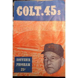 Vintage 1962 Colt 45s‎ Program Publication Souvenir MLB Baseball